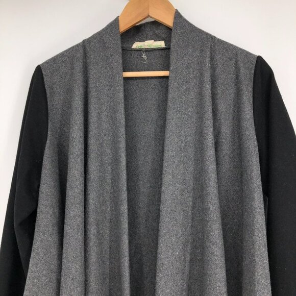 Staring at Stars UO Black + Grey Wool Blend Waterfall Cardigan Cozy size Large - Picture 5 of 16